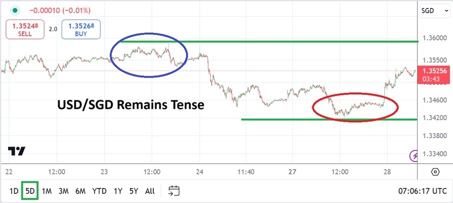 【XM Forex】--USD/SGD Analysis: Lower Price Values as Agitation Remains a Factor(图1)