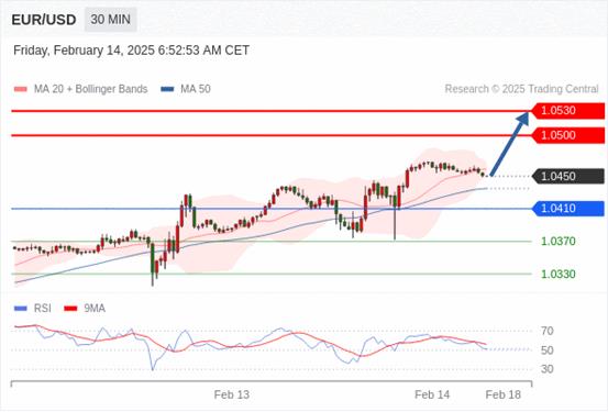 【XM Group】：2025年2月14日欧洲开市前，每日技术分析(图3)