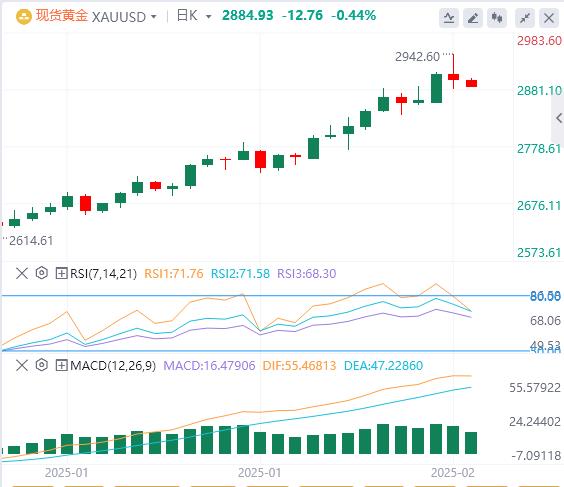 【XM外汇】：黄金价格受到美元小幅走强的压力在2900美元下方(图1)