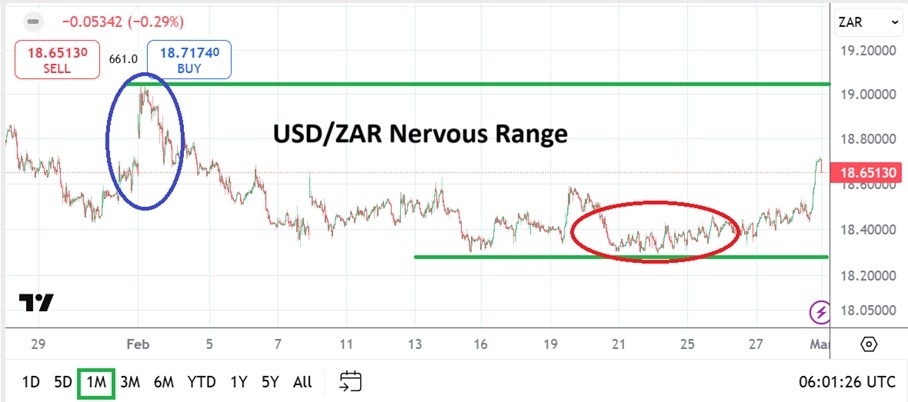 【XM Market Review】--USD/ZAR Monthly Forecast: March 2025(图1)