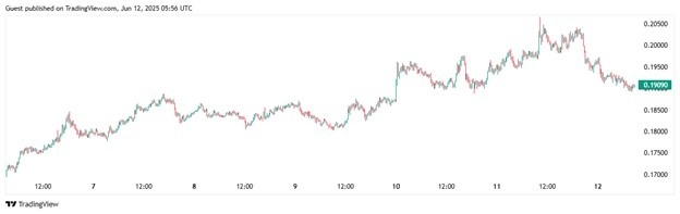 【XM Market Review】--Dogecoin (DOGE) Consolidates Near $0.19: Is a Breakout Brewing?(图1)